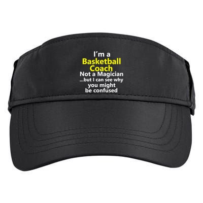 Funny Basketball Coach Job Coaching Instructor Career Gift Adult Drive Performance Visor