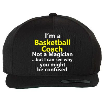 Funny Basketball Coach Job Coaching Instructor Career Gift Wool Snapback Cap