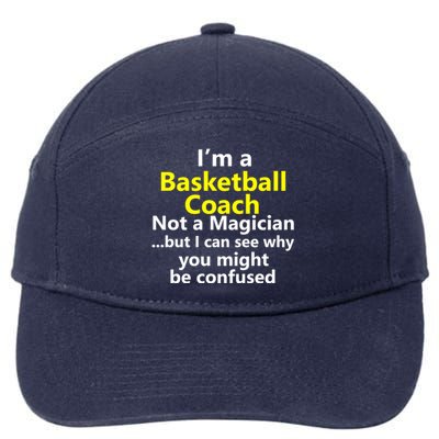 Funny Basketball Coach Job Coaching Instructor Career Gift 7-Panel Snapback Hat