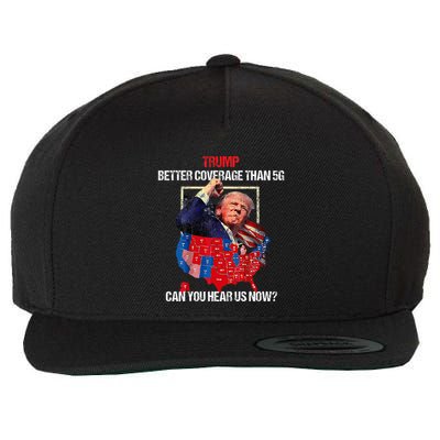 Funny Better Coverage Than 5g Can You Hear Us Now Wool Snapback Cap