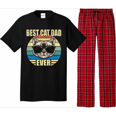 Funny Best Cat Dad Ever Funny Fathers Day Cat Dad Gift Pajama Set