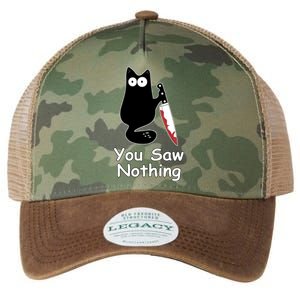 Funny Black Cat Meme You Saw Nothing Legacy Tie Dye Trucker Hat