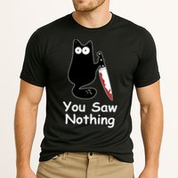 Funny Black Cat Meme You Saw Nothing Cooling Performance Crew T-Shirt