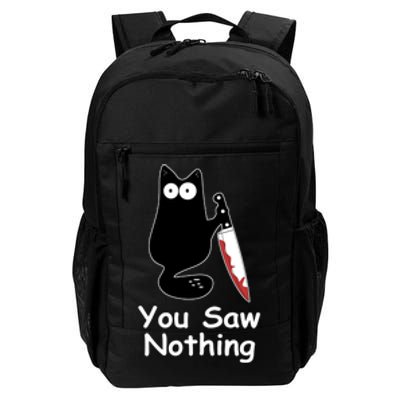 Funny Black Cat Meme You Saw Nothing Daily Commute Backpack