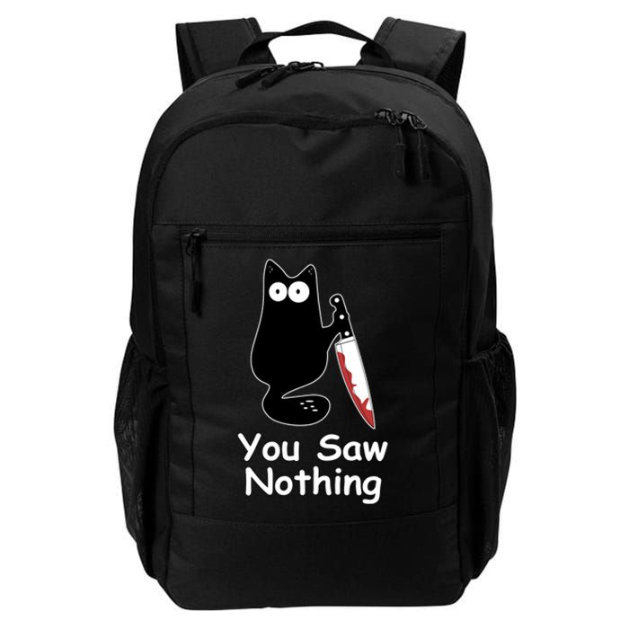 Funny Black Cat Meme You Saw Nothing Daily Commute Backpack