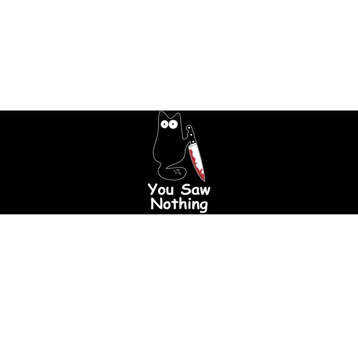 Funny Black Cat Meme You Saw Nothing Bumper Sticker