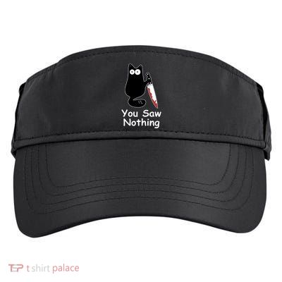 Funny Black Cat Meme You Saw Nothing Adult Drive Performance Visor