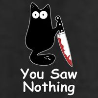 Funny Black Cat Meme You Saw Nothing 11oz C Handle Ceramic Mug
