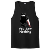 Funny Black Cat Meme You Saw Nothing PosiCharge Competitor Tank