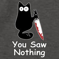 Funny Black Cat Meme You Saw Nothing Vector Backpack