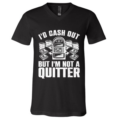 funny Best Casino For Casino Gambling Gamblers V-Neck T-Shirt