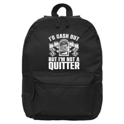 funny Best Casino For Casino Gambling Gamblers 16 in Basic Backpack