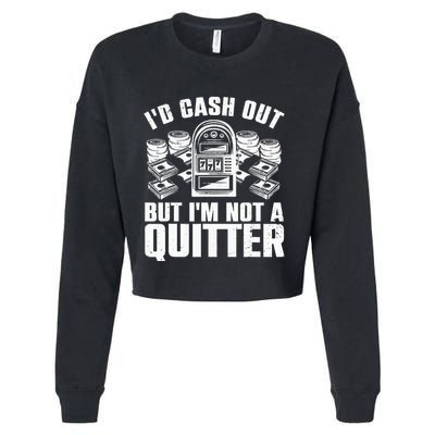 funny Best Casino For Casino Gambling Gamblers Cropped Pullover Crew