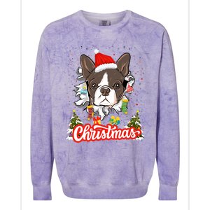 French Bulldog Christmas Idea For And Xmas Frenchie Gift Colorblast Crewneck Sweatshirt