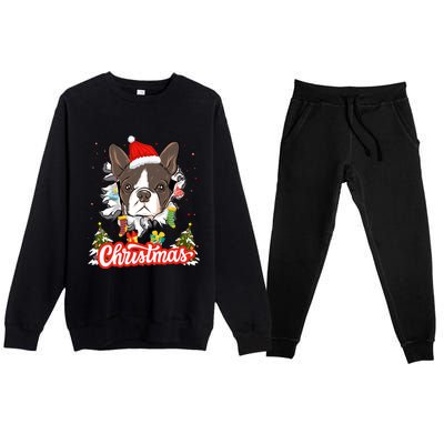 French Bulldog Christmas Idea For And Xmas Frenchie Gift Premium Crewneck Sweatsuit Set