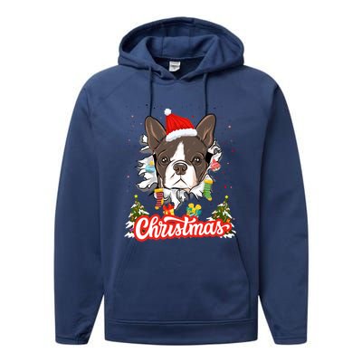 French Bulldog Christmas Idea For And Xmas Frenchie Gift Performance Fleece Hoodie