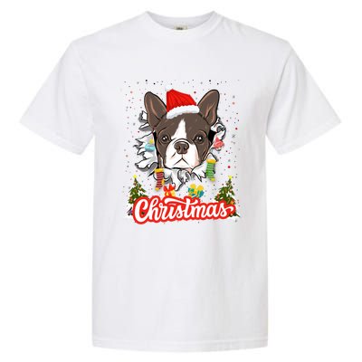 French Bulldog Christmas Idea For And Xmas Frenchie Gift Garment-Dyed Heavyweight T-Shirt