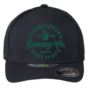 Funny Brewing Co St Patricks Day Leprechaun Lucky Spirits Flexfit Unipanel Trucker Cap