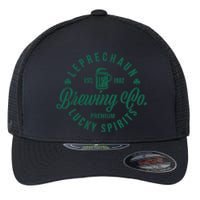 Funny Brewing Co St Patricks Day Leprechaun Lucky Spirits Flexfit Unipanel Trucker Cap