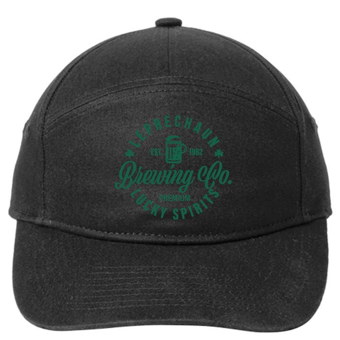 Funny Brewing Co St Patricks Day Leprechaun Lucky Spirits 7-Panel Snapback Hat