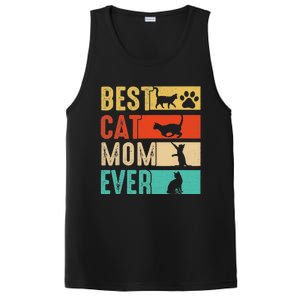 Funny Best Cat Mom Ever Happy Mothers Day Retro Costume PosiCharge Competitor Tank