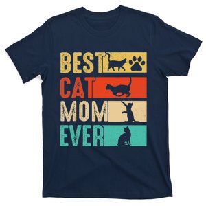 Funny Best Cat Mom Ever Happy Mothers Day Retro Costume T-Shirt