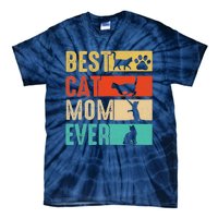 Funny Best Cat Mom Ever Happy Mothers Day Retro Costume Tie-Dye T-Shirt