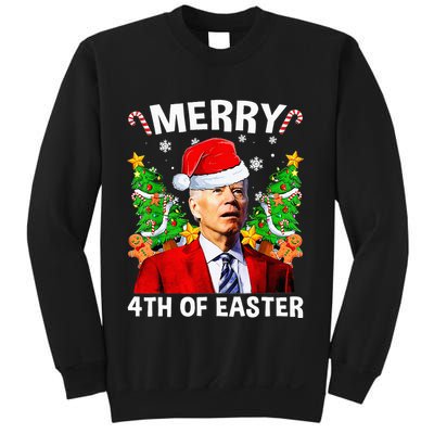 Funny Biden Christmas Santa Hat Merry 4th Of Easter Xmas Sweatshirt