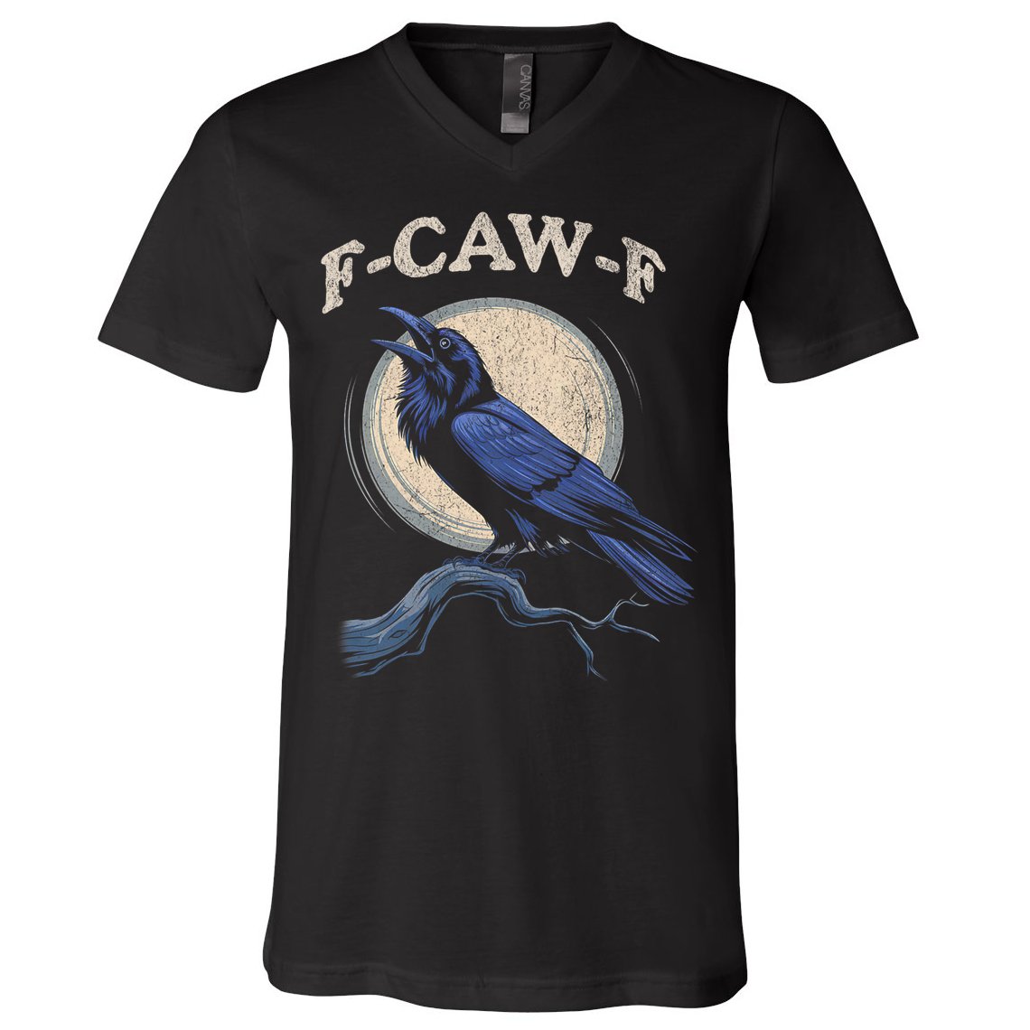 Funny Black Crow F-Caw-F Crow Lover V-Neck T-Shirt