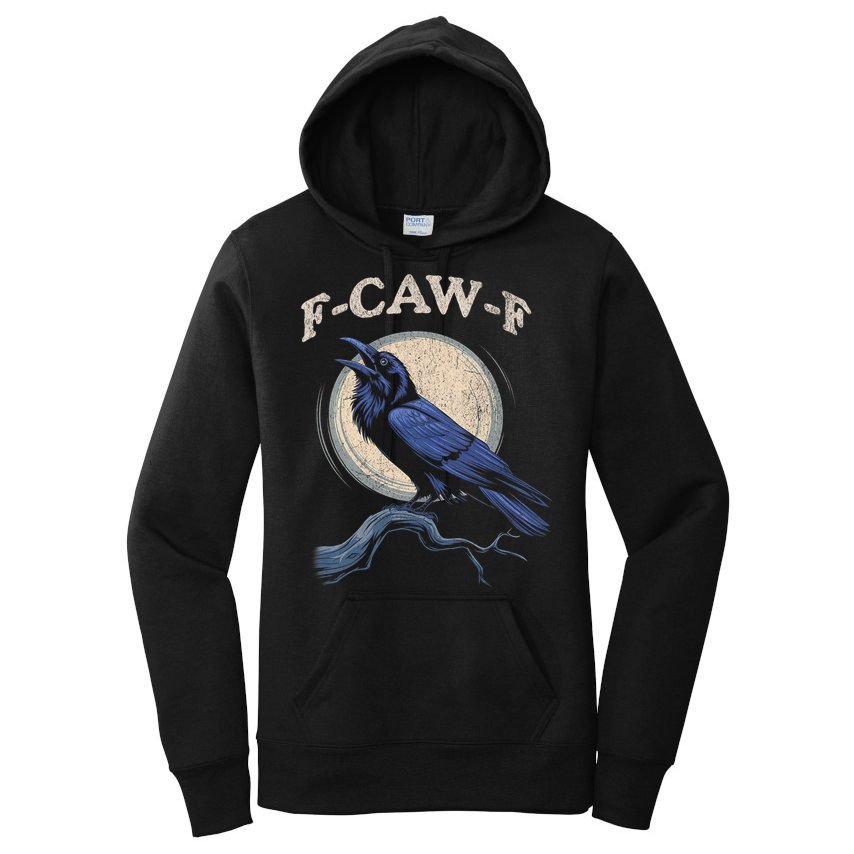 Funny Black Crow F-Caw-F Crow Lover Women's Pullover Hoodie