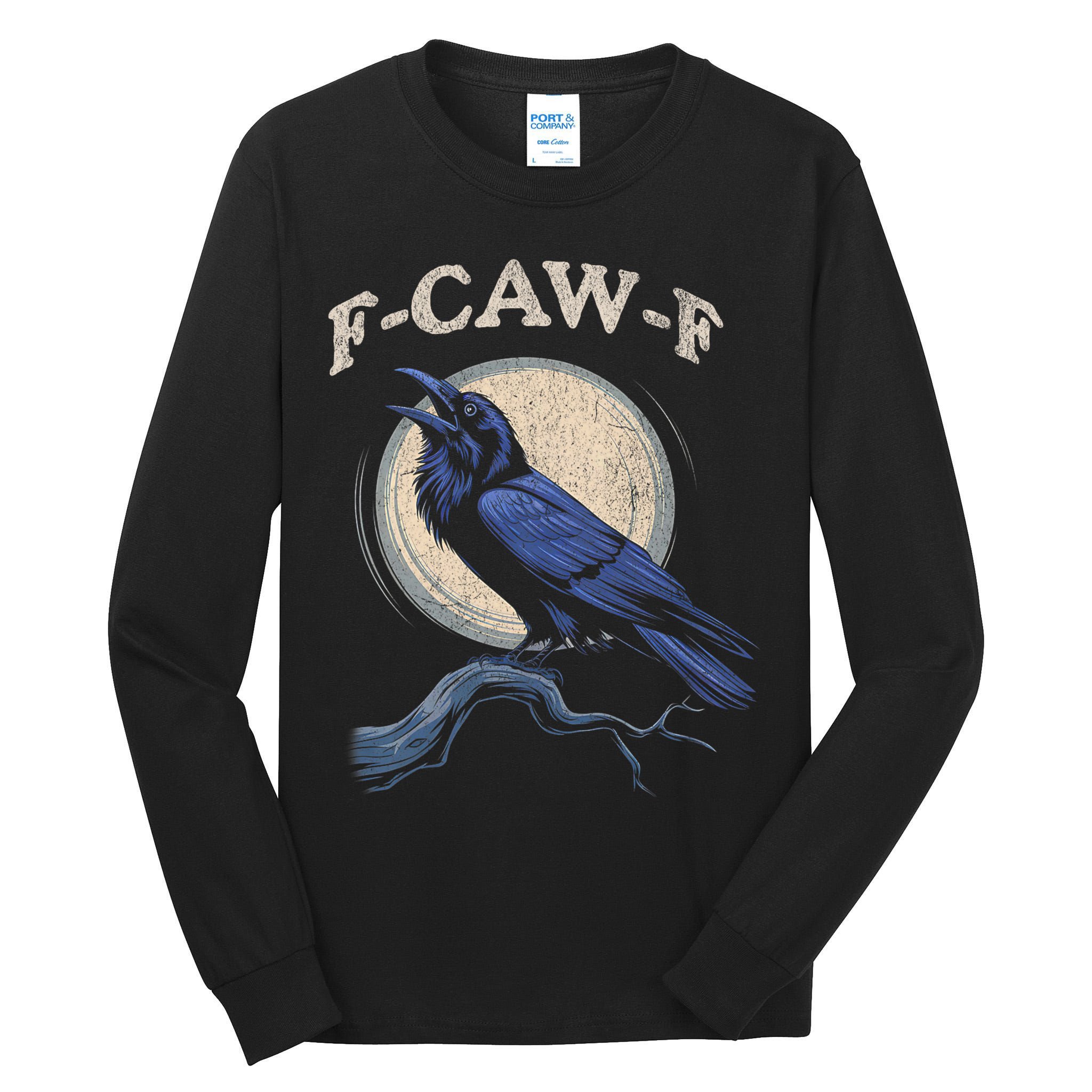 Funny Black Crow F-Caw-F Crow Lover Tall Long Sleeve T-Shirt