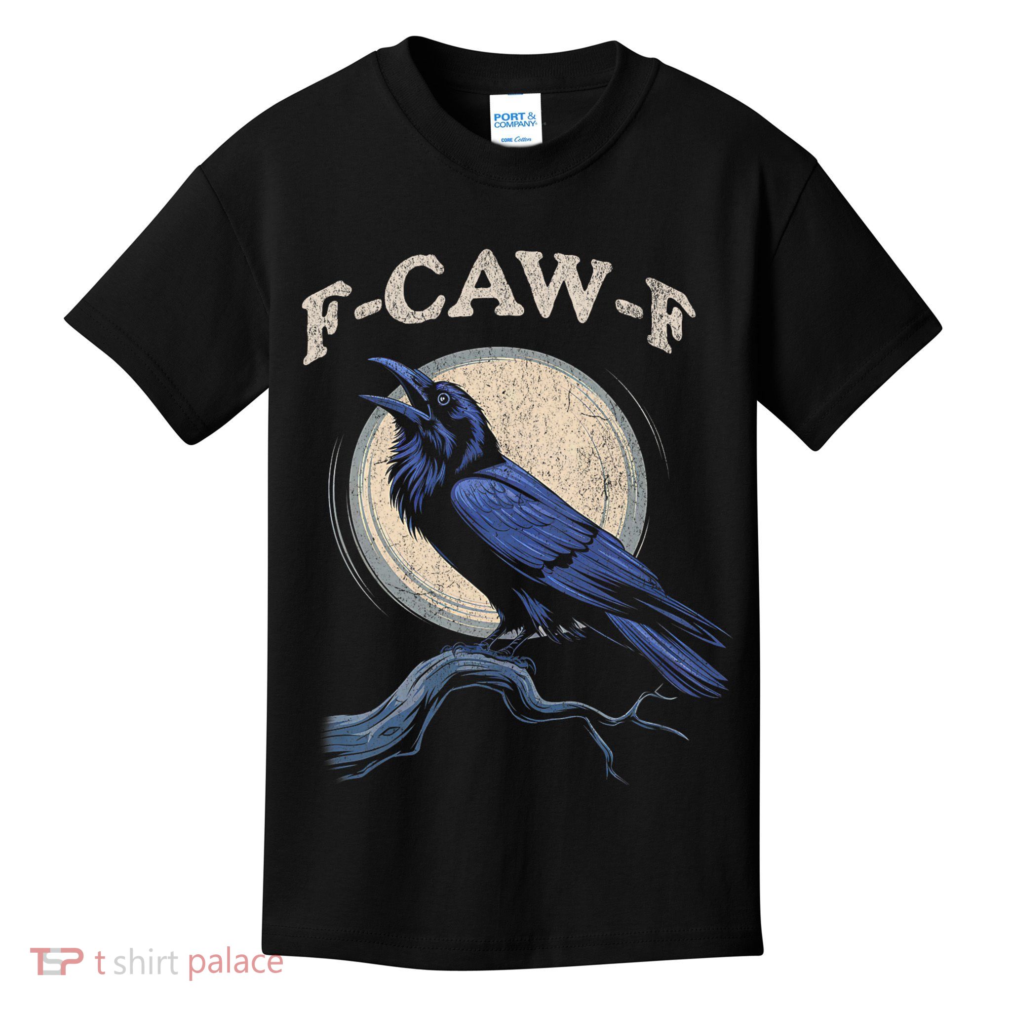 Funny Black Crow F-Caw-F Crow Lover Kids T-Shirt