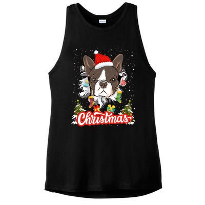 French Bulldog Christmas Idea For And Xmas Frenchie Cool Gift Ladies PosiCharge Tri-Blend Wicking Tank