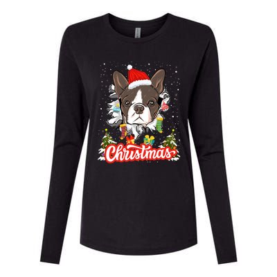 French Bulldog Christmas Idea For And Xmas Frenchie Cool Gift Womens Cotton Relaxed Long Sleeve T-Shirt