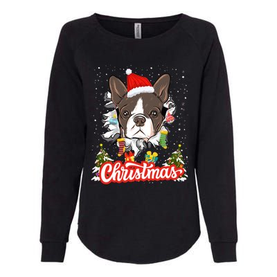 French Bulldog Christmas Idea For And Xmas Frenchie Cool Gift Womens California Wash Sweatshirt