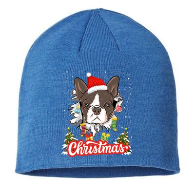 French Bulldog Christmas Idea For And Xmas Frenchie Cool Gift Sustainable Beanie