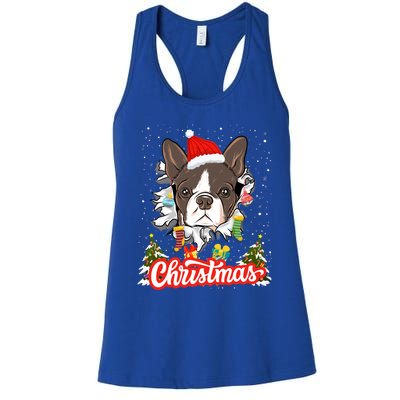 French Bulldog Christmas Idea For And Xmas Frenchie Cool Gift Women's Racerback Tank