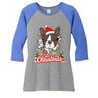 French Bulldog Christmas Idea For And Xmas Frenchie Cool Gift Women's Tri-Blend 3/4-Sleeve Raglan Shirt