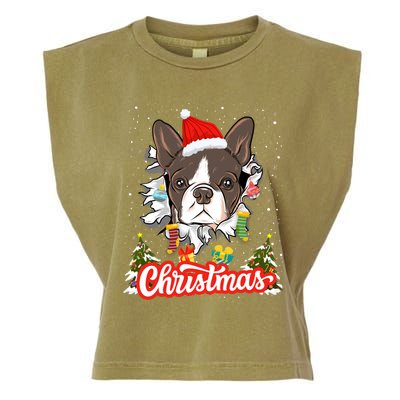 French Bulldog Christmas Idea For And Xmas Frenchie Cool Gift Garment-Dyed Women's Muscle Tee