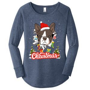 French Bulldog Christmas Idea For And Xmas Frenchie Cool Gift Women's Perfect Tri Tunic Long Sleeve Shirt