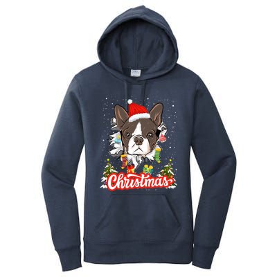 French Bulldog Christmas Idea For And Xmas Frenchie Cool Gift Women's Pullover Hoodie