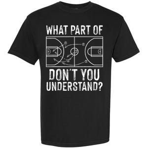 Funny Basketball Coach Design Men Women Ball Game Trainers Garment-Dyed Heavyweight T-Shirt