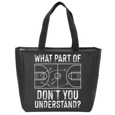 Funny Basketball Coach Design Men Women Ball Game Trainers Zip Tote Bag