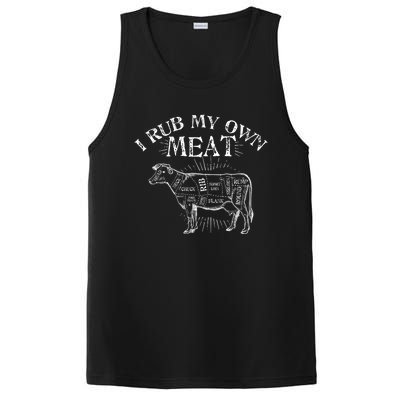 Funny Bbq Chef Gift I Rub My Own Meat Joke Chef Gift Funny Gift PosiCharge Competitor Tank