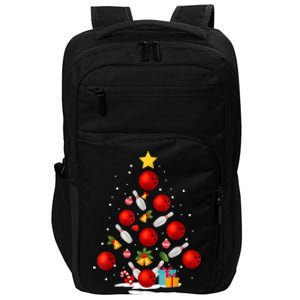 Funny Bowling Christmas Tree Lights Xmas Gifts Impact Tech Backpack