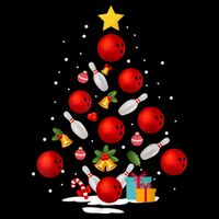 Funny Bowling Christmas Tree Lights Xmas Gifts Backpack