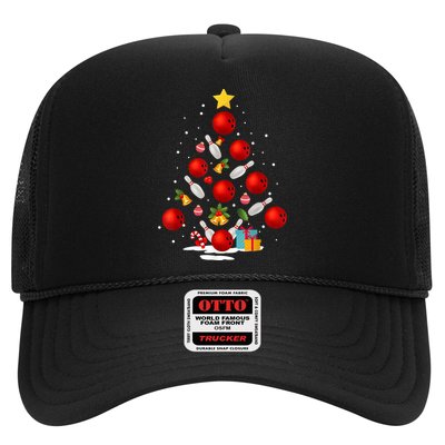 Funny Bowling Christmas Tree Lights Xmas Gifts Trucker Hat