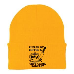 Fueled By Coffee And True Crime Podcast Knit Cap Winter Beanie