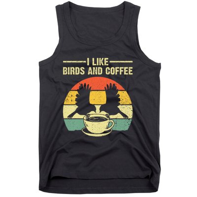 Funny Birds Coffee Design For Men Women Bird Lover Coffee Tank Top