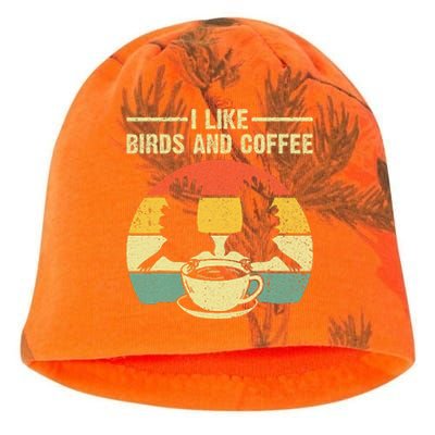 Funny Birds Coffee Design For Men Women Bird Lover Coffee Kati - Camo Knit Beanie